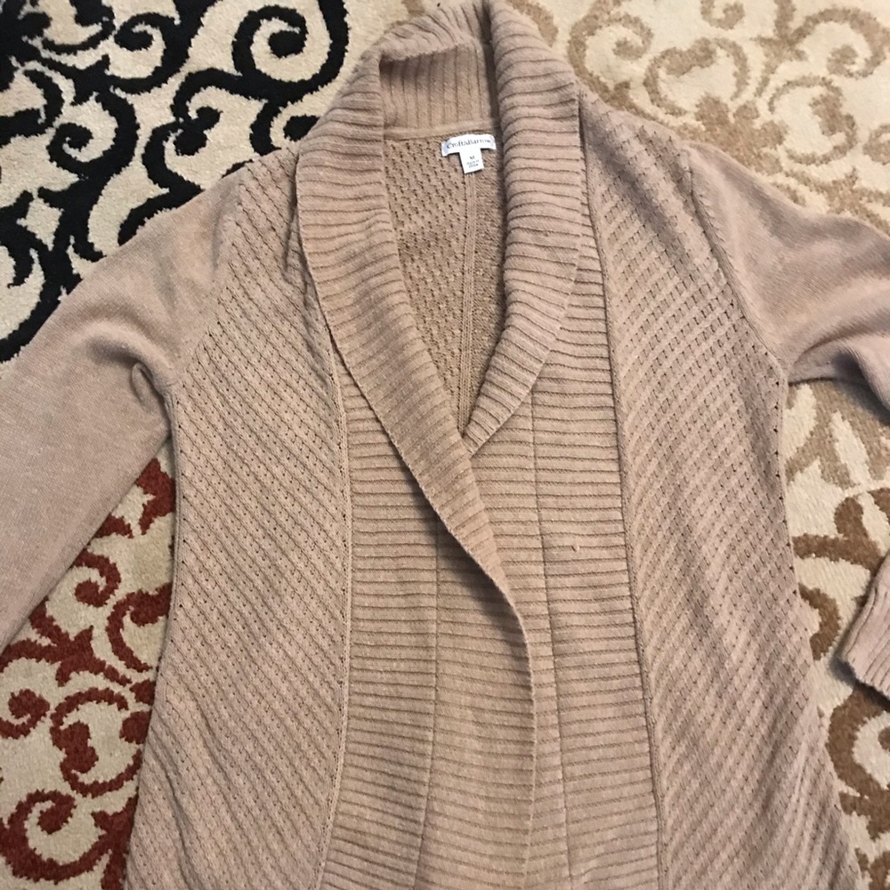 Long Cardigan Tan Size medium